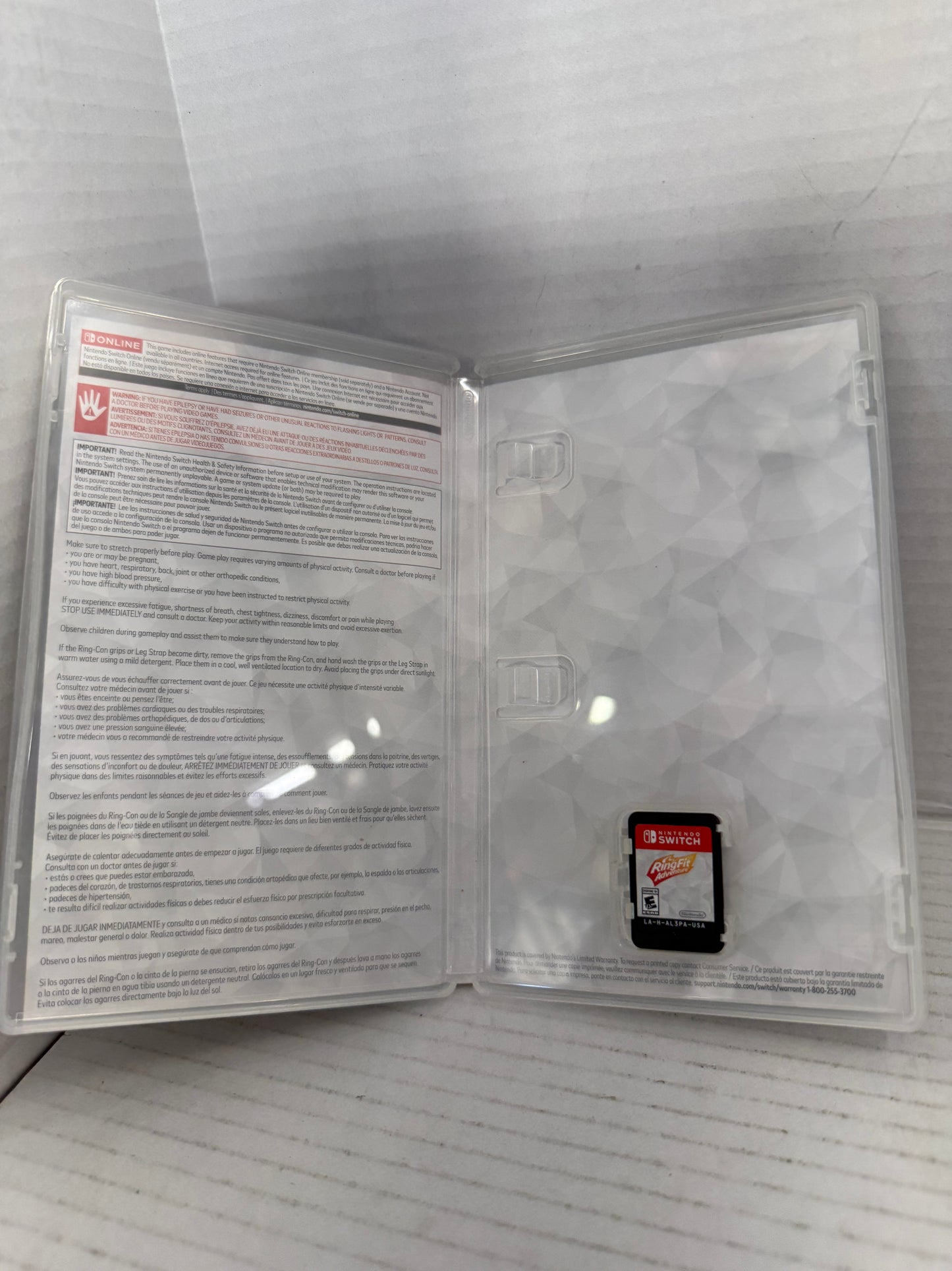 Ring Fit Adventure (Nintendo Switch, 2019) Game Case and Catridge Only