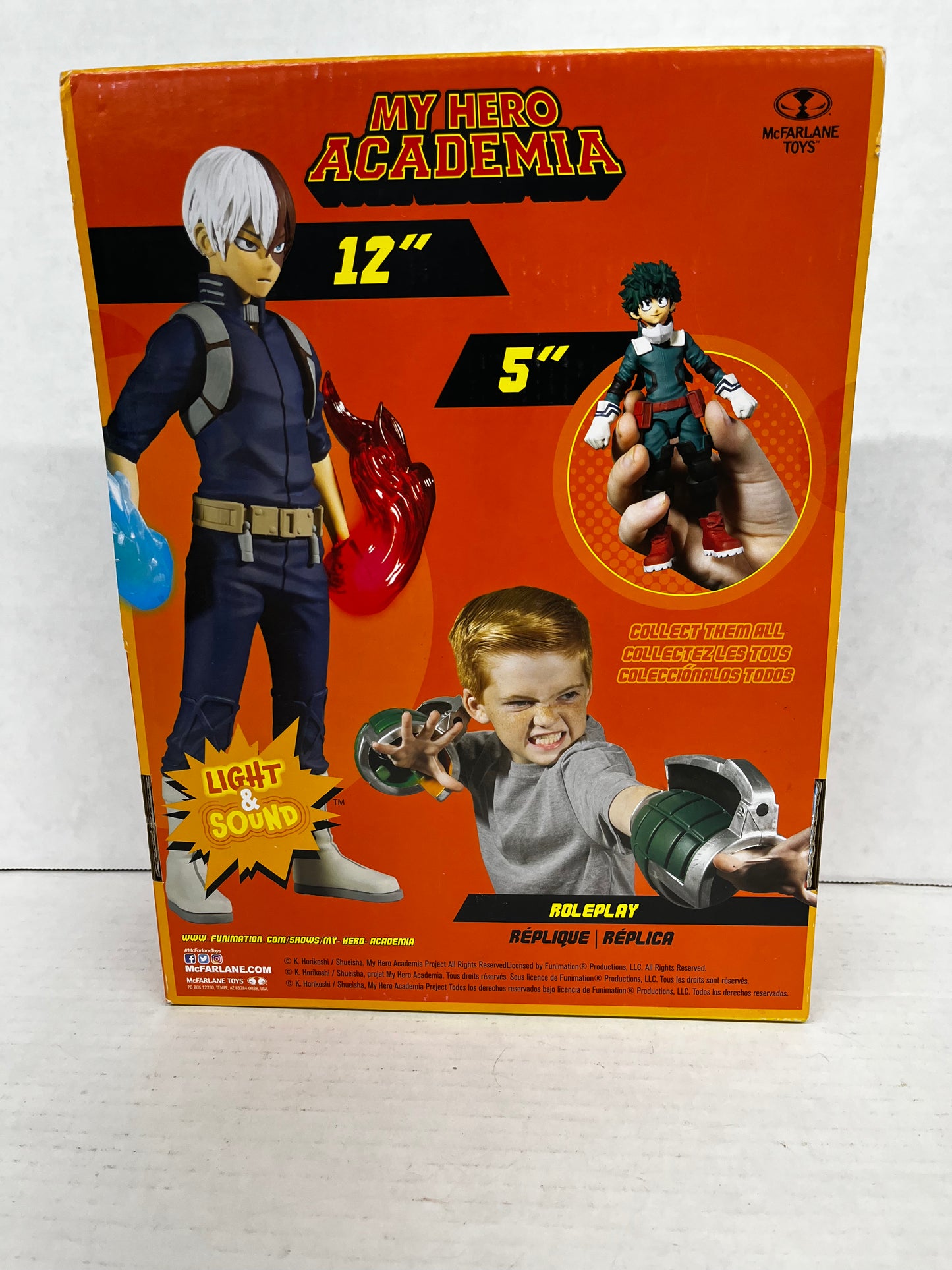 New My Hero Academia Shoto Todoroki with Light and Sound Action Figure 12" NIB