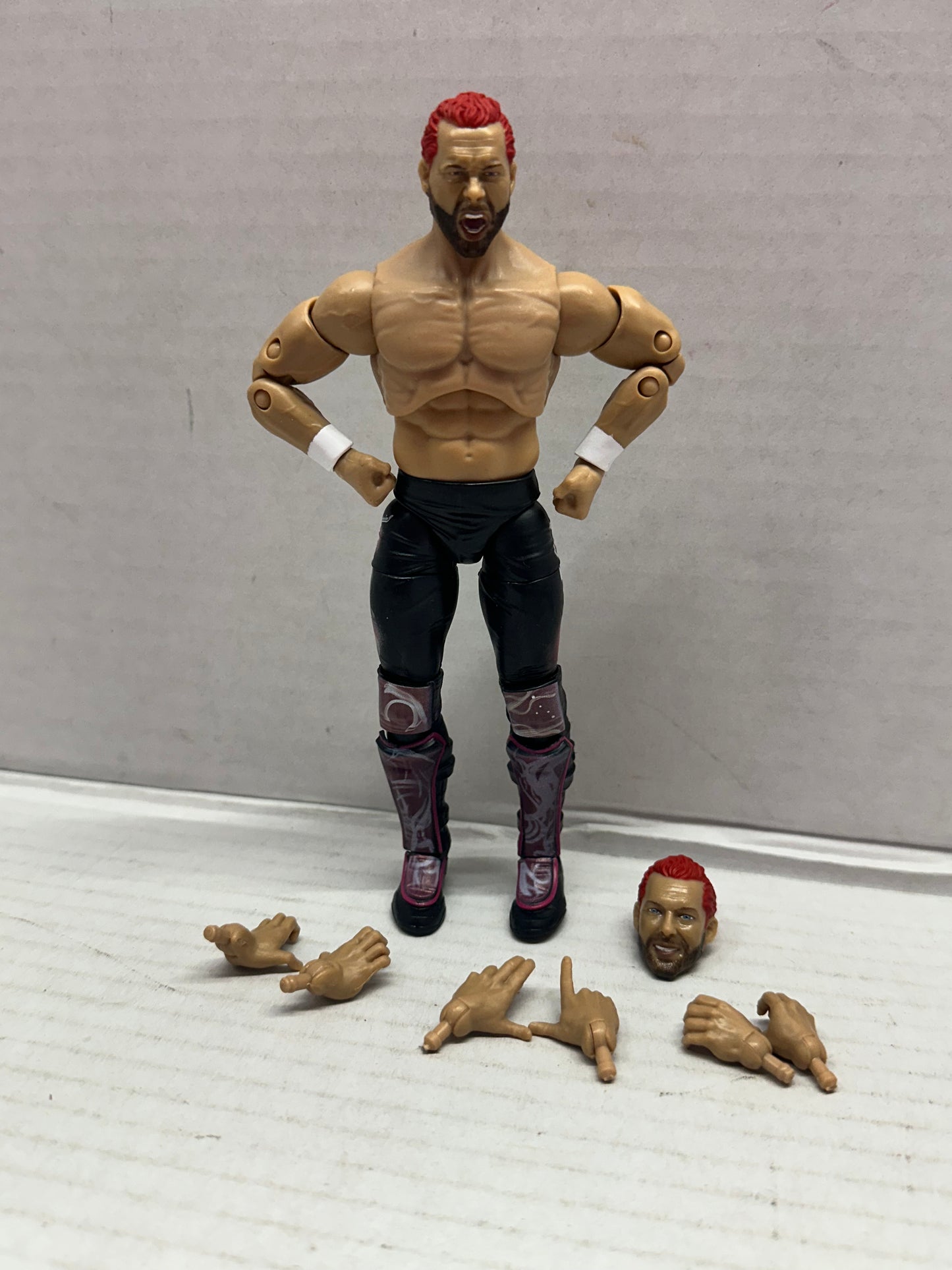 AEW Kenny Omega Action Figure Unrivaled Street Fighter Akuma Gamestop