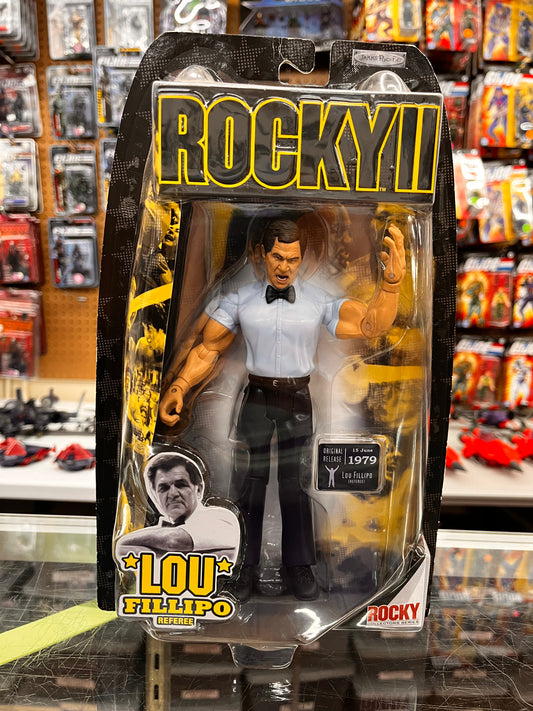 Referee Lou Fillipo Rocky II 2 Movie Action Figure New 2006 Jakks Stallone