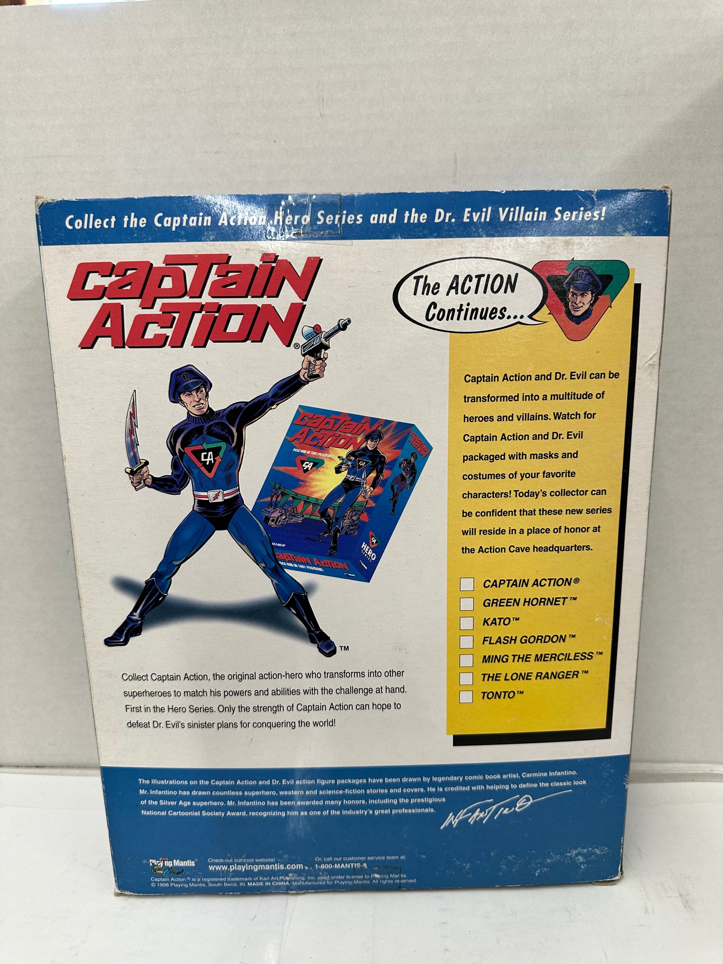 1998 DR. EVIL Captain Action Arch Enemy Villain Series Playing Mantis 12" Figure
