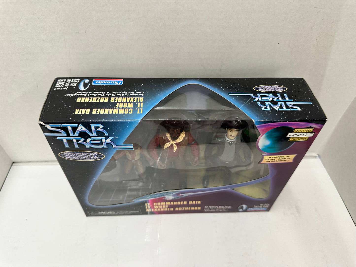 Star Trek TNG Holodeck Series Worf Data Fistful Of Datas 1998 Playmates Figures