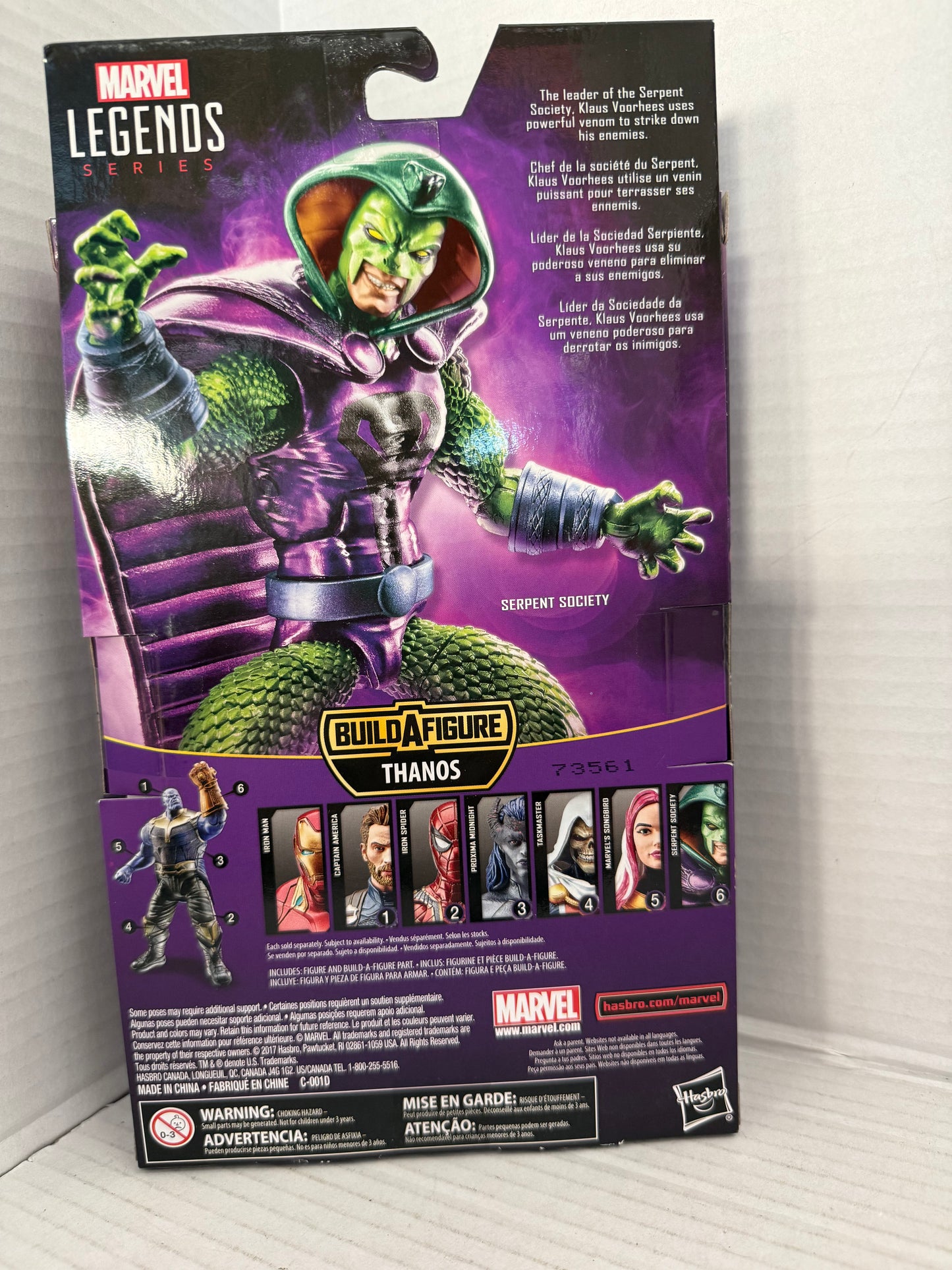 Marvel Legends Serpent Society Avengers BAF Thanos