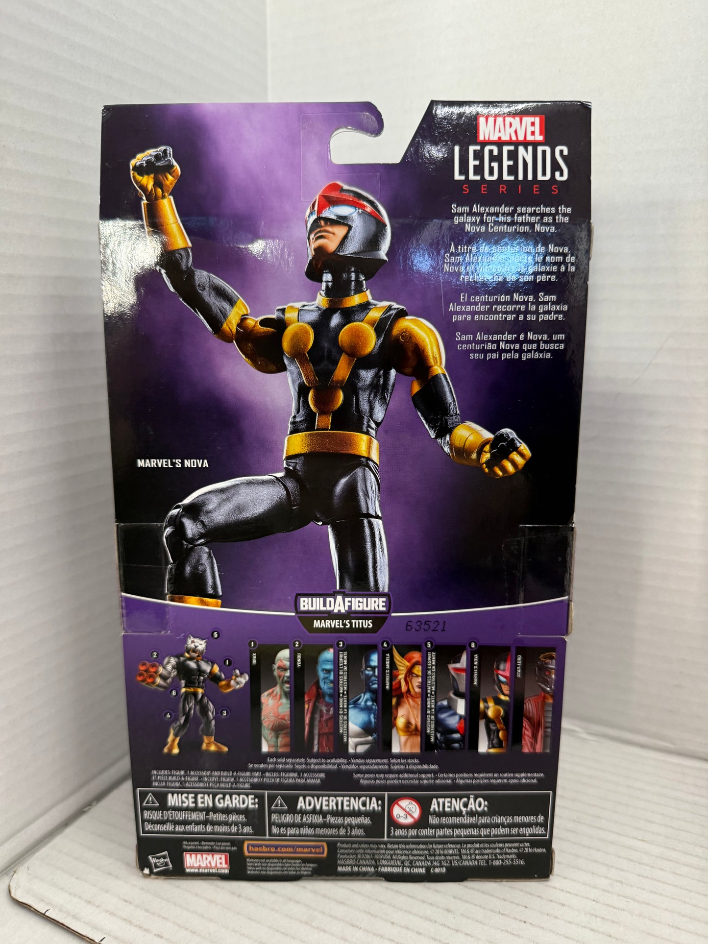 2016 Hasbro Marvel Legends Titus Series Nova 6" Figure