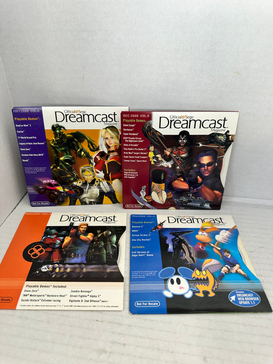 Official Sega Dreamcast Magazine Demo Discs Lot Of 4 Cardboard Sleeve W/ Discs