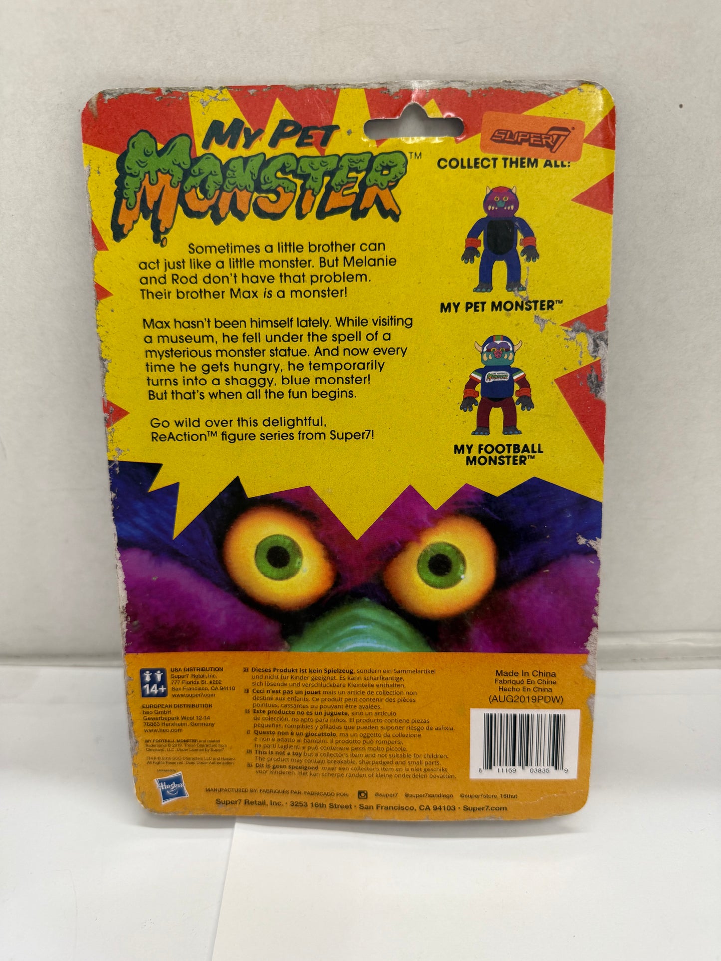 My Pet Monster Football Monster Reaction Super7 Action Figure