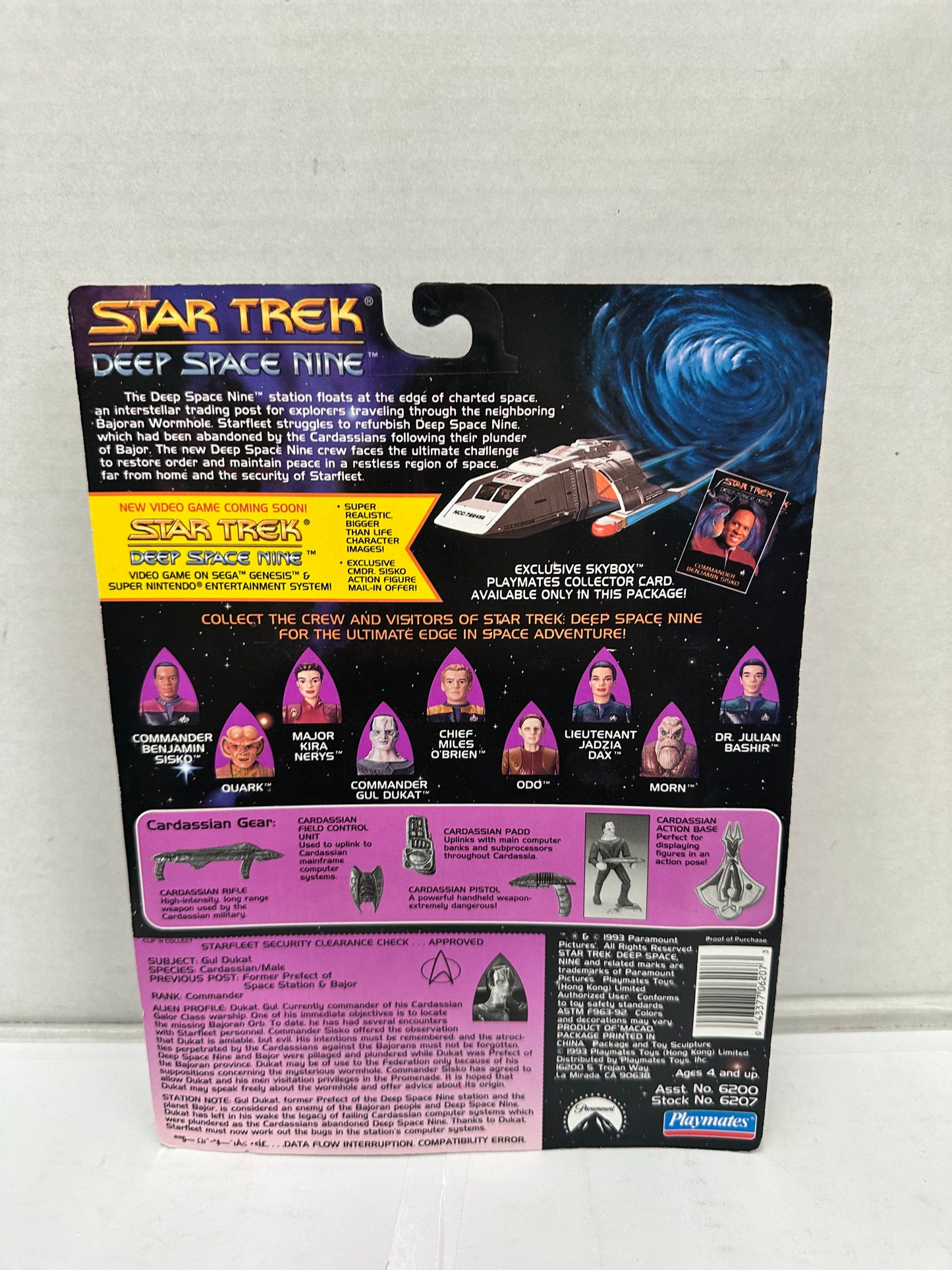 Star Trek 1993 Deep Space Nine Com Gul Dukat Playmates Action Figure New Sealed!
