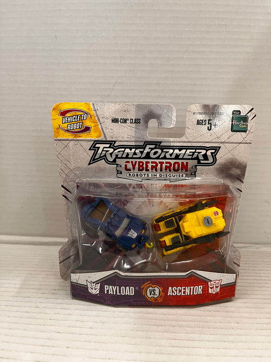 Hasbro 2005 Transformers Cybertron Mini-Con Class Figure PAYLOAD Vs ASCENTOR
