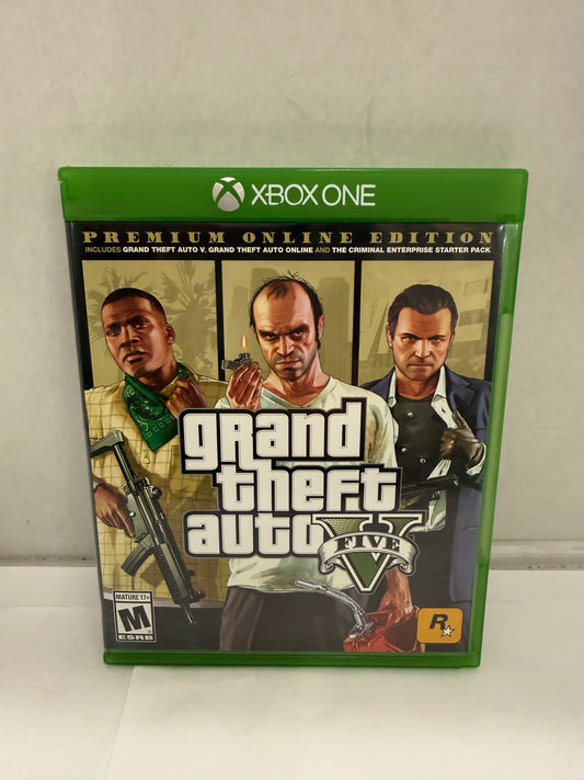 Grand Theft Auto V Five (Microsoft Xbox One, 2018) Manual Included -with map