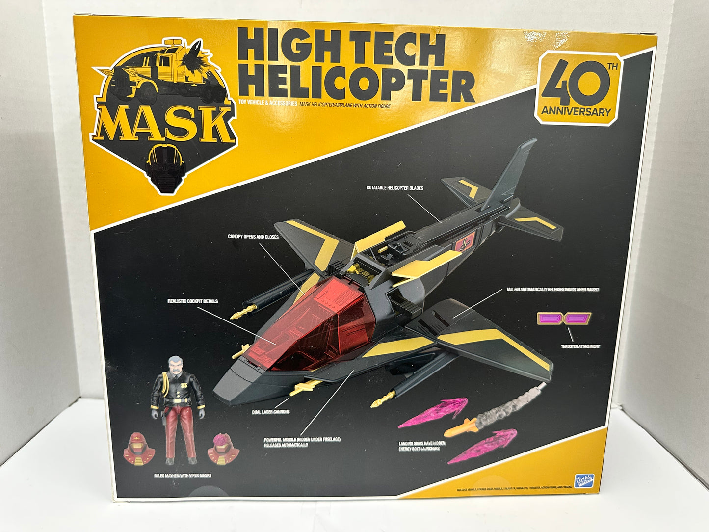 M.A.S.K High Tech Helicopter The Loyal Subjects MASK 40th Anniversary Black Gold