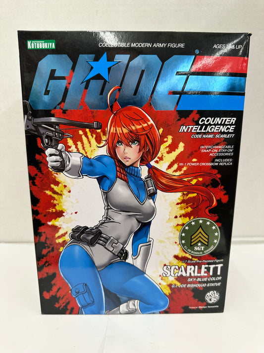 Kotobukiya Bishoujo Scarlett statue (G.I.Joe) Sky Blue Color