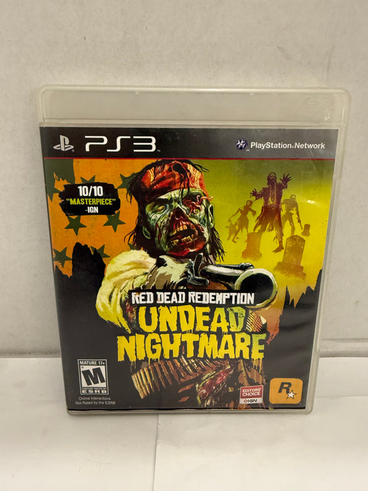 Red Dead Redmption Undead Nightmare No Map PlayStation 3 PS3 Tested & Works