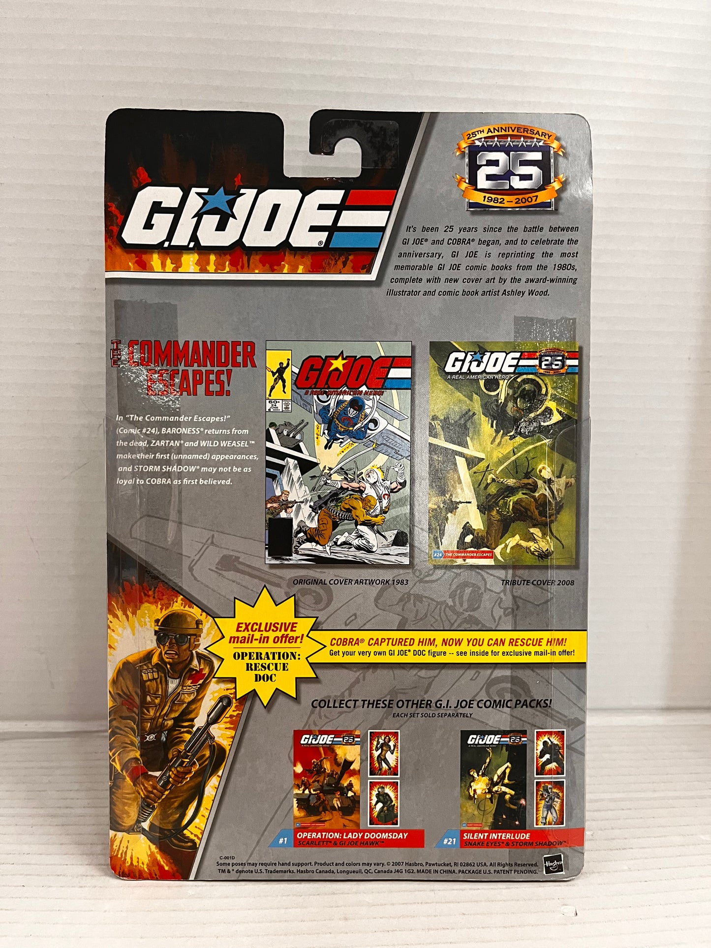 Gi Joe 25th Anniversary Comic 2 Pack Duke&Cobra Commander NIB Sealed
