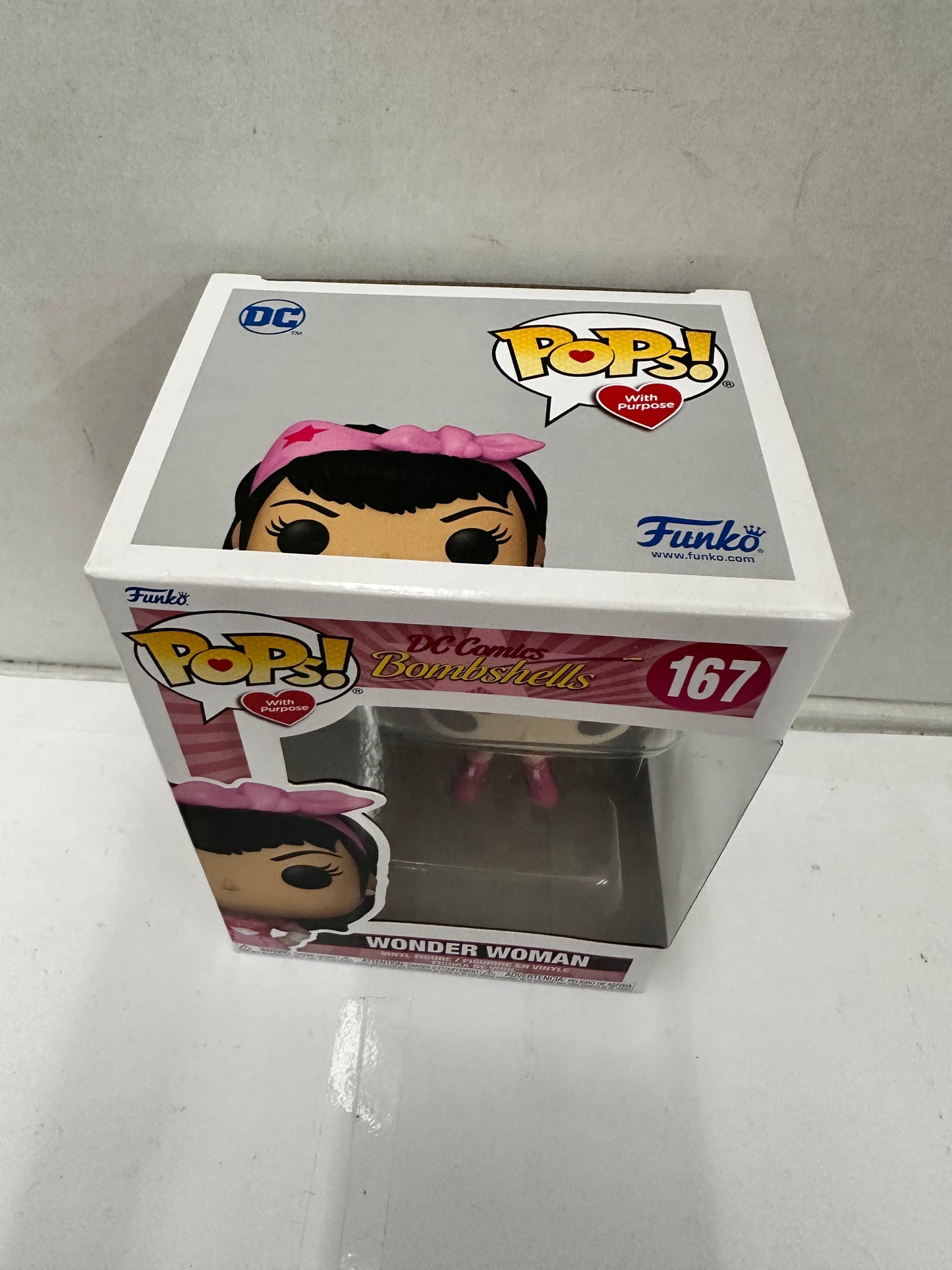 Funko POP Heroes Breast Cancer Awareness Bombshell Wonder Woman 167 Vinyl Figure