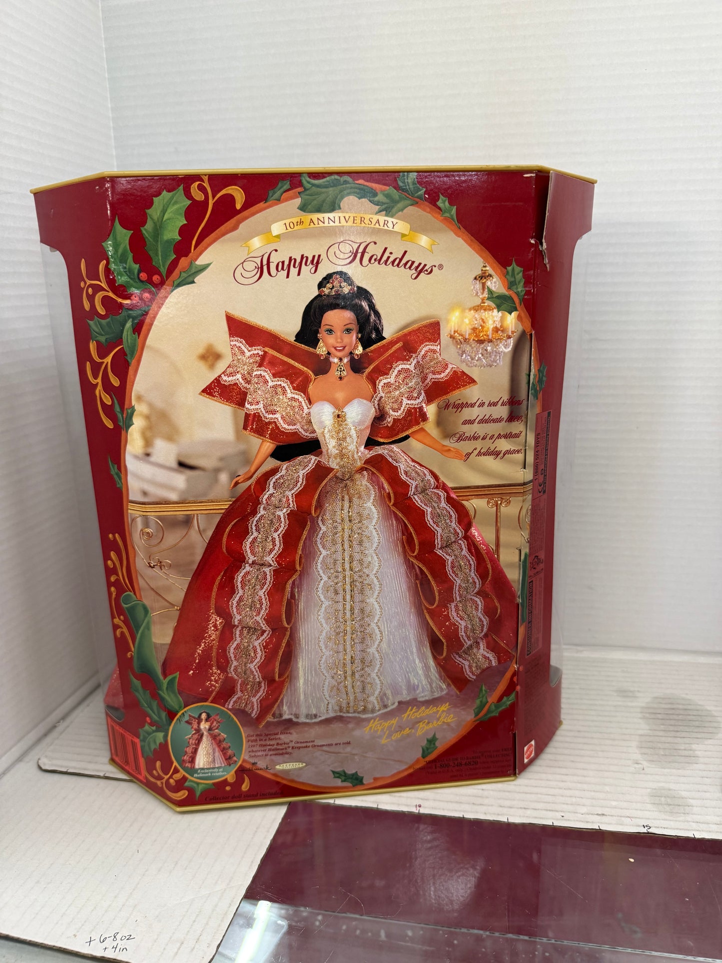 Vtg 1997 Barbie Doll Happy Holidays Mattel  Special Edition Damaged Box