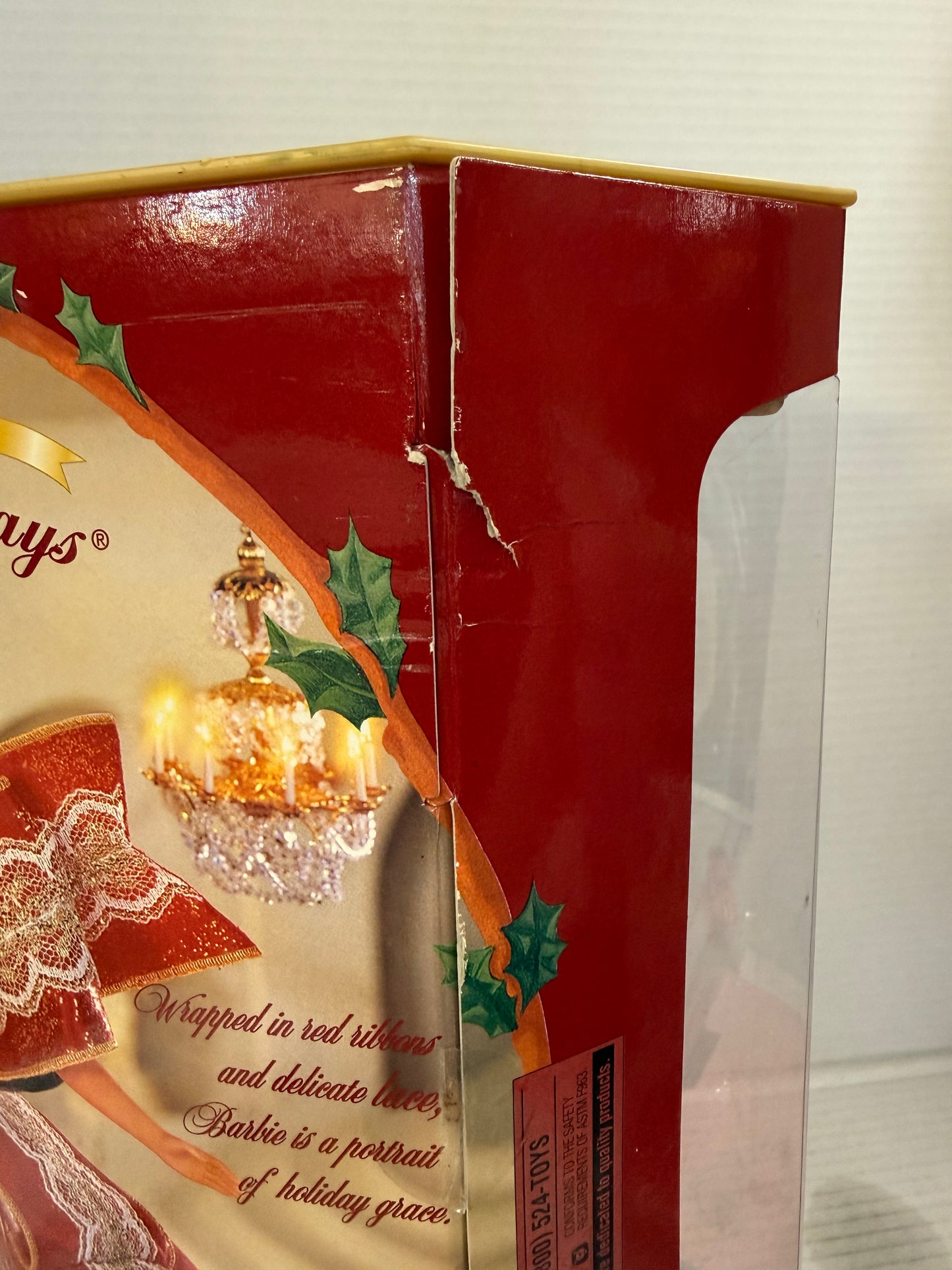 Vtg 1997 Barbie Doll Happy Holidays Mattel  Special Edition Damaged Box