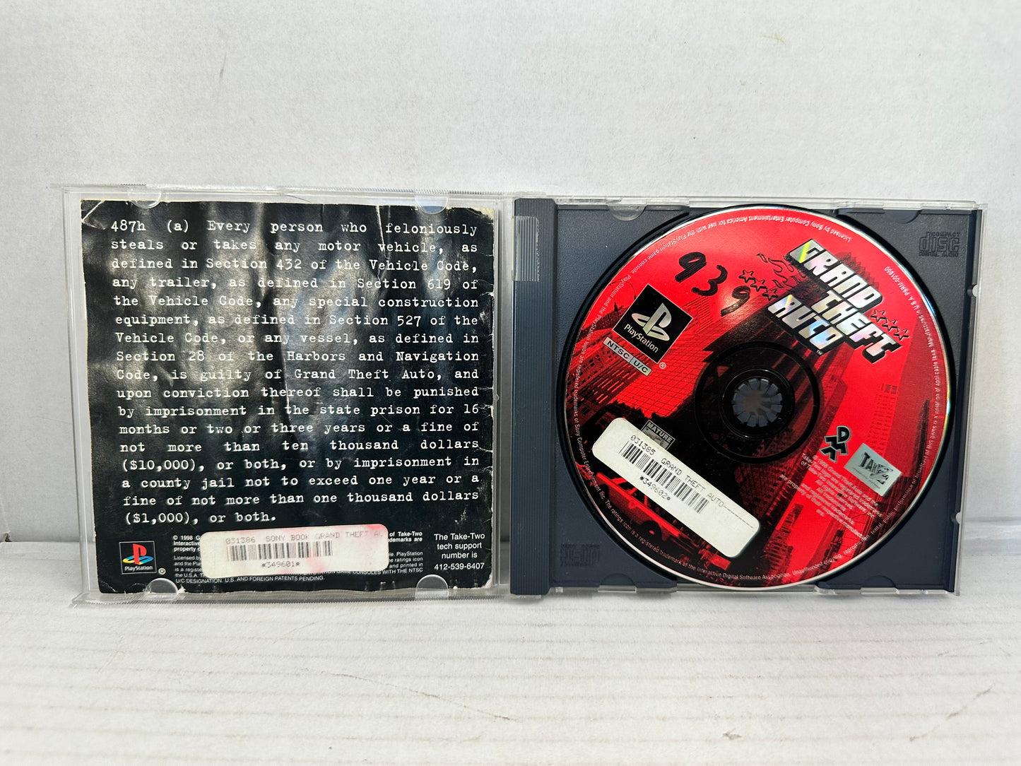 Grand Theft Auto PlayStation 1 1998 Take Two