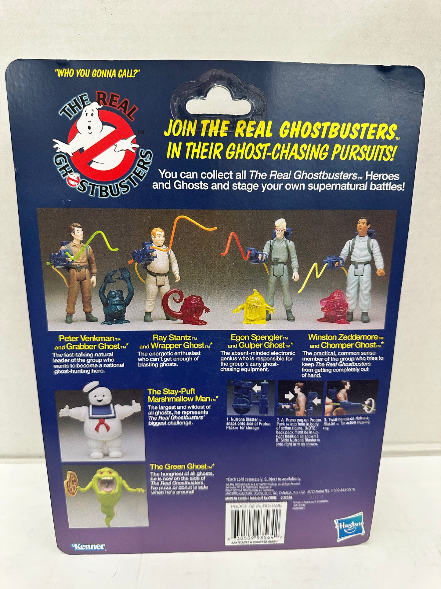KENNER CLASSICS THE REAL GHOSTBUSTERS RAY STANTZ & WRAPPER GHOST ACTION FIGURE