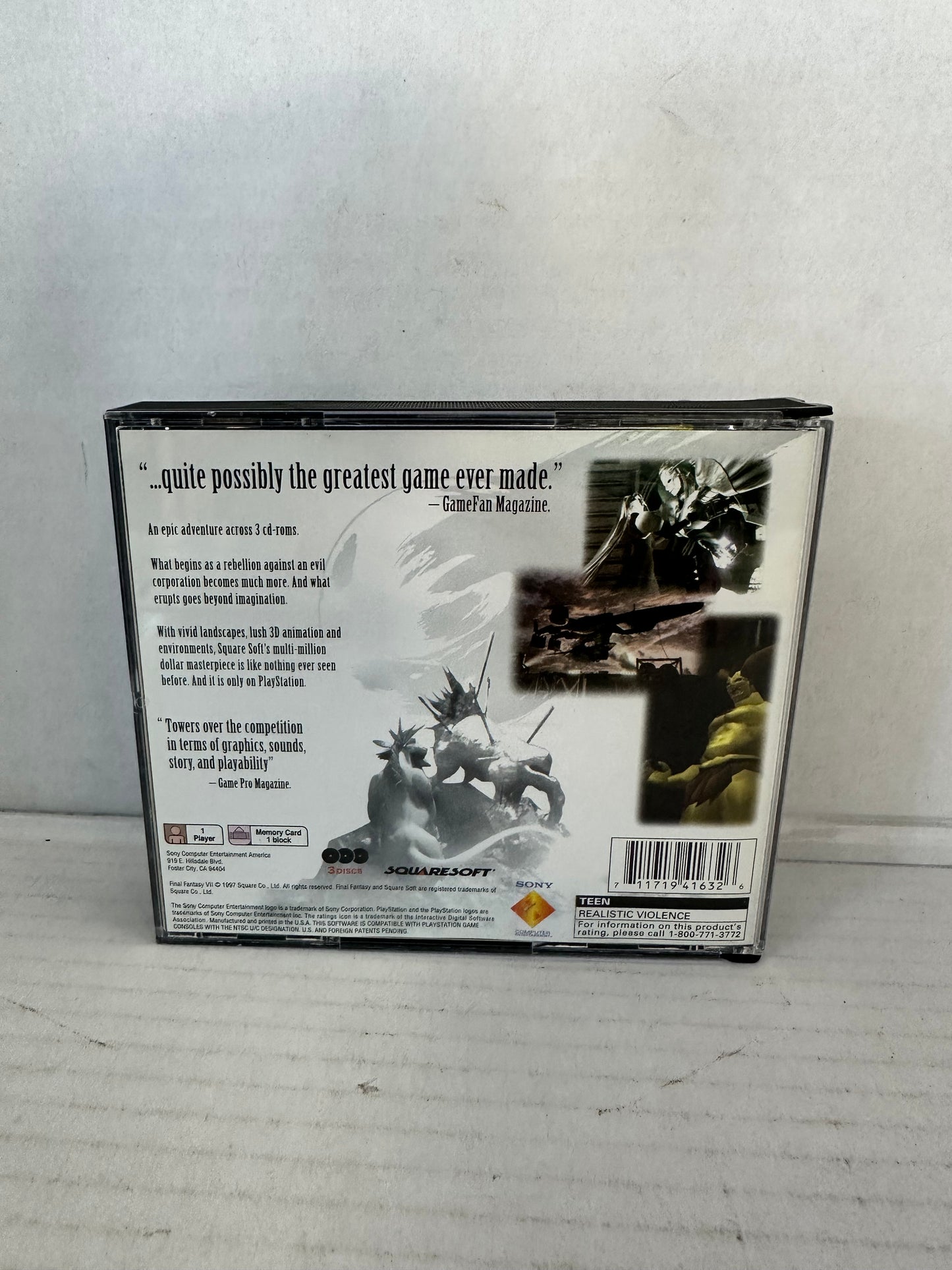 Final Fantasy VII 7 Black Label (Sony Playstation 1997 PS1) Missing Manual
