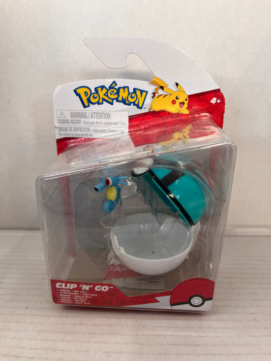 Pokemon Clip 'N' Go Horsea Seahorse Figure with Blue Net Ball