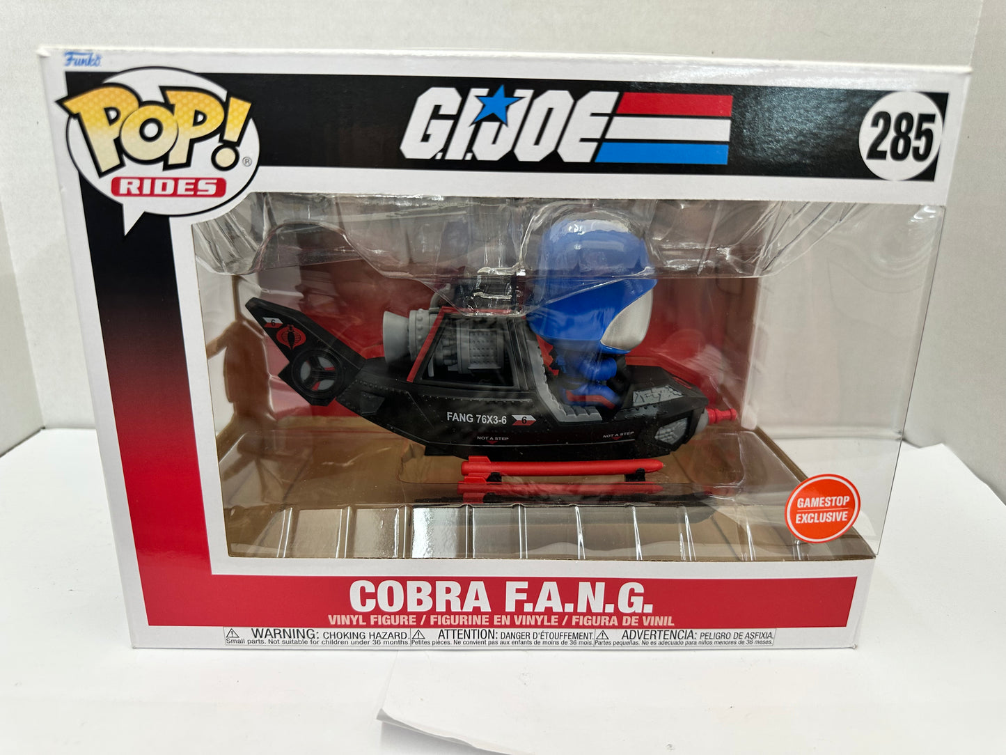 Funko Pop! Rides G.I Joe Cobra F.A.N.G. Helicopter (#285) GameStop Exclusive