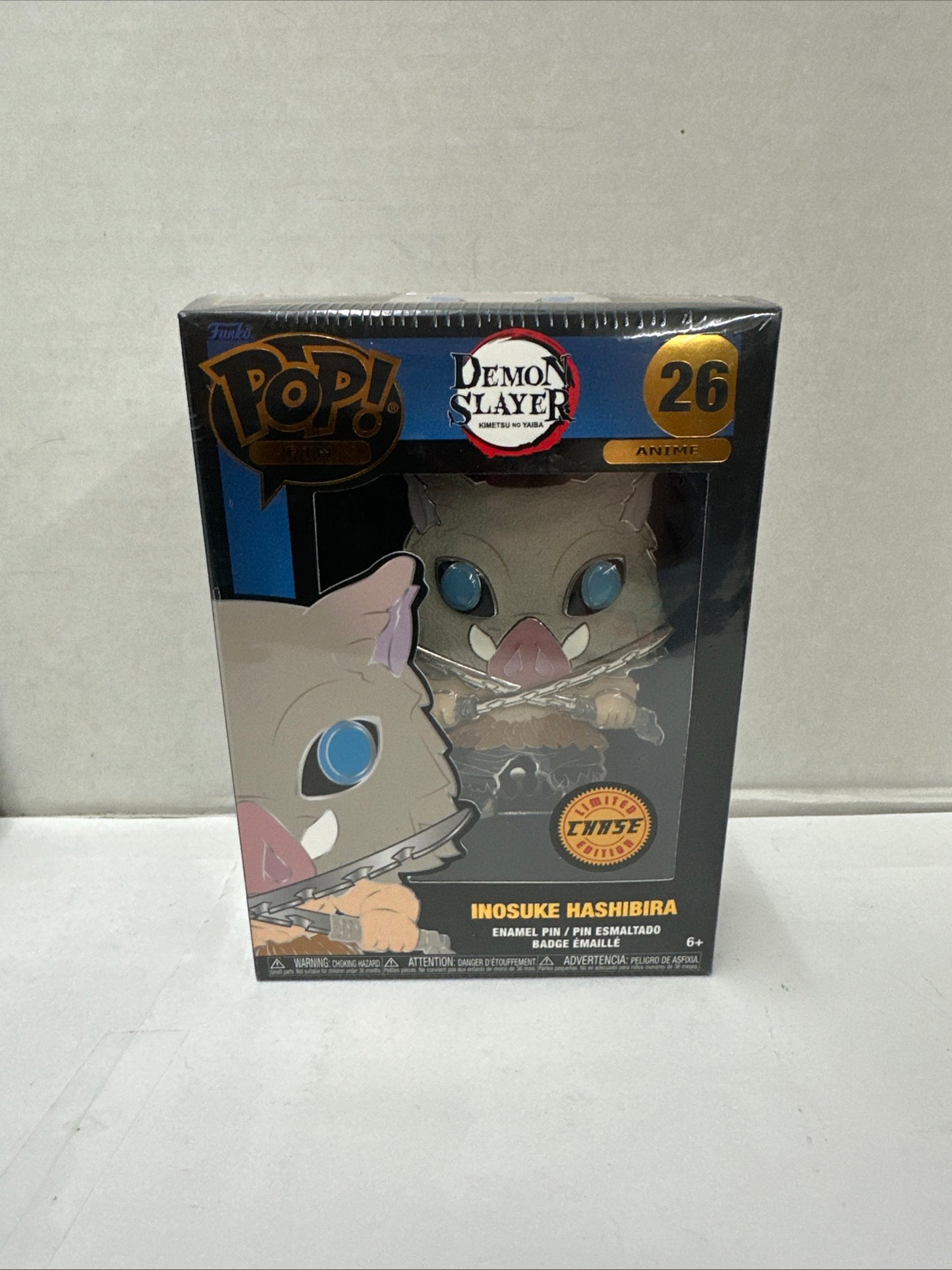 Funko Pop! Enamel Pin Anime Demon Slayer Inosuke Hashibira #26 CHASE New Sealed