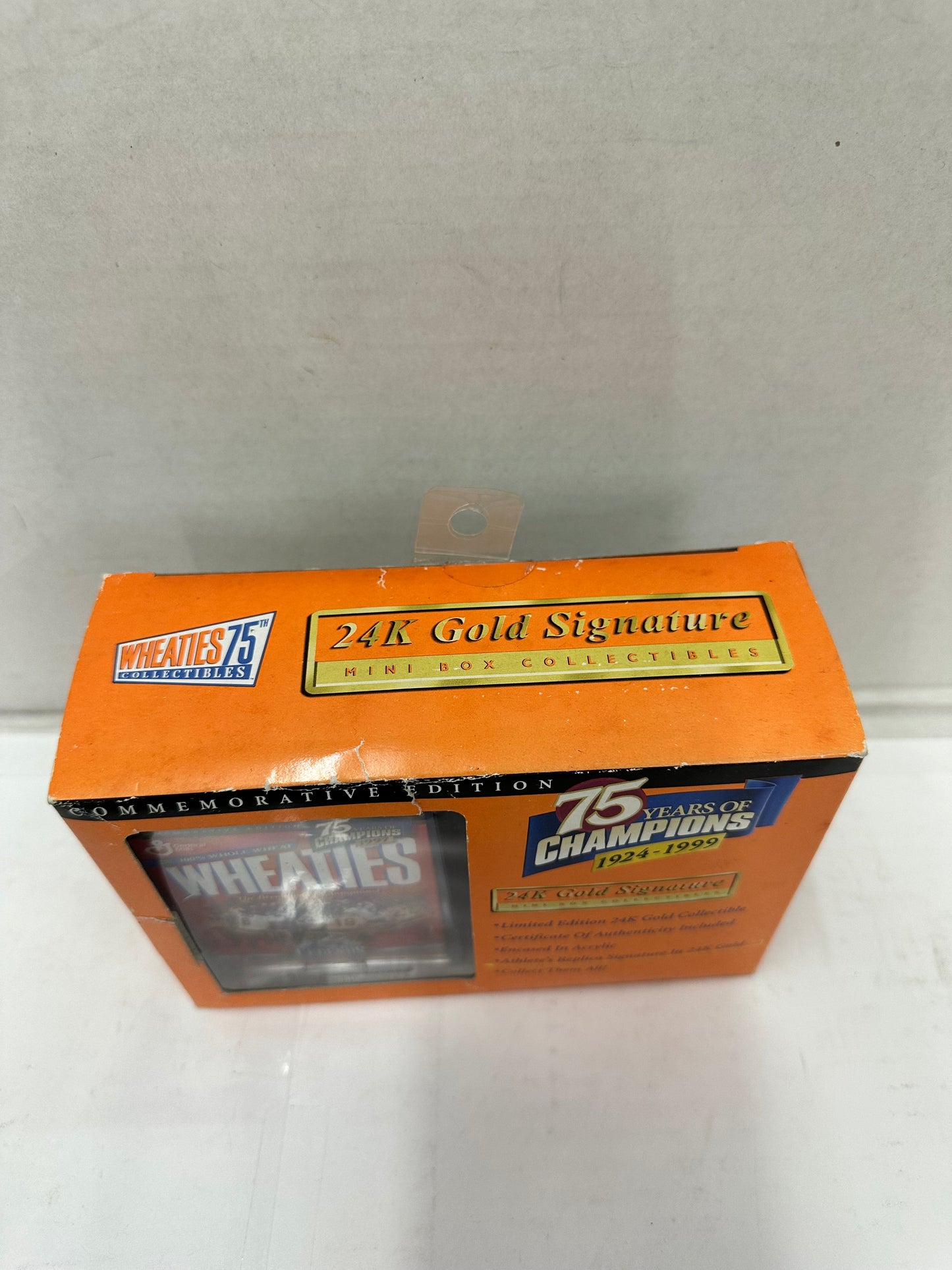 Wheaties Mini Cereal Box Collectible 24K Gold Signature 75 Years Sealed