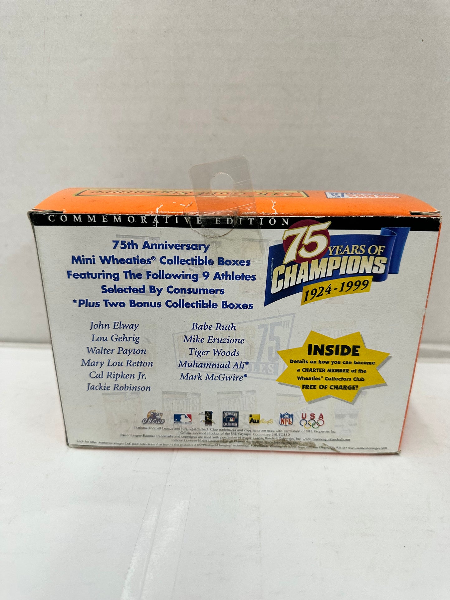 Wheaties Mini Cereal Box Collectible 24K Gold Signature 75 Years Sealed