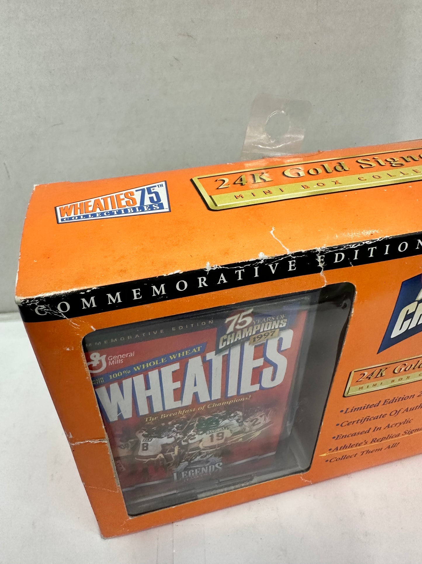 Wheaties Mini Cereal Box Collectible 24K Gold Signature 75 Years Sealed
