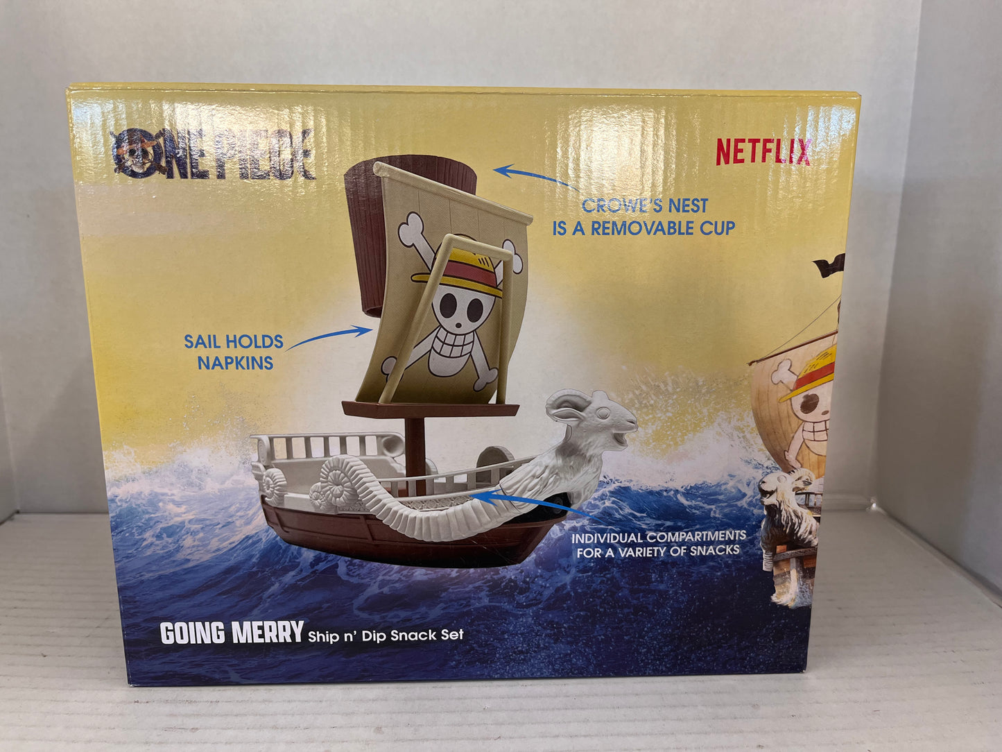 One Piece Anime Going Merry Ship n' Dip Snack Set 2023 Netflix