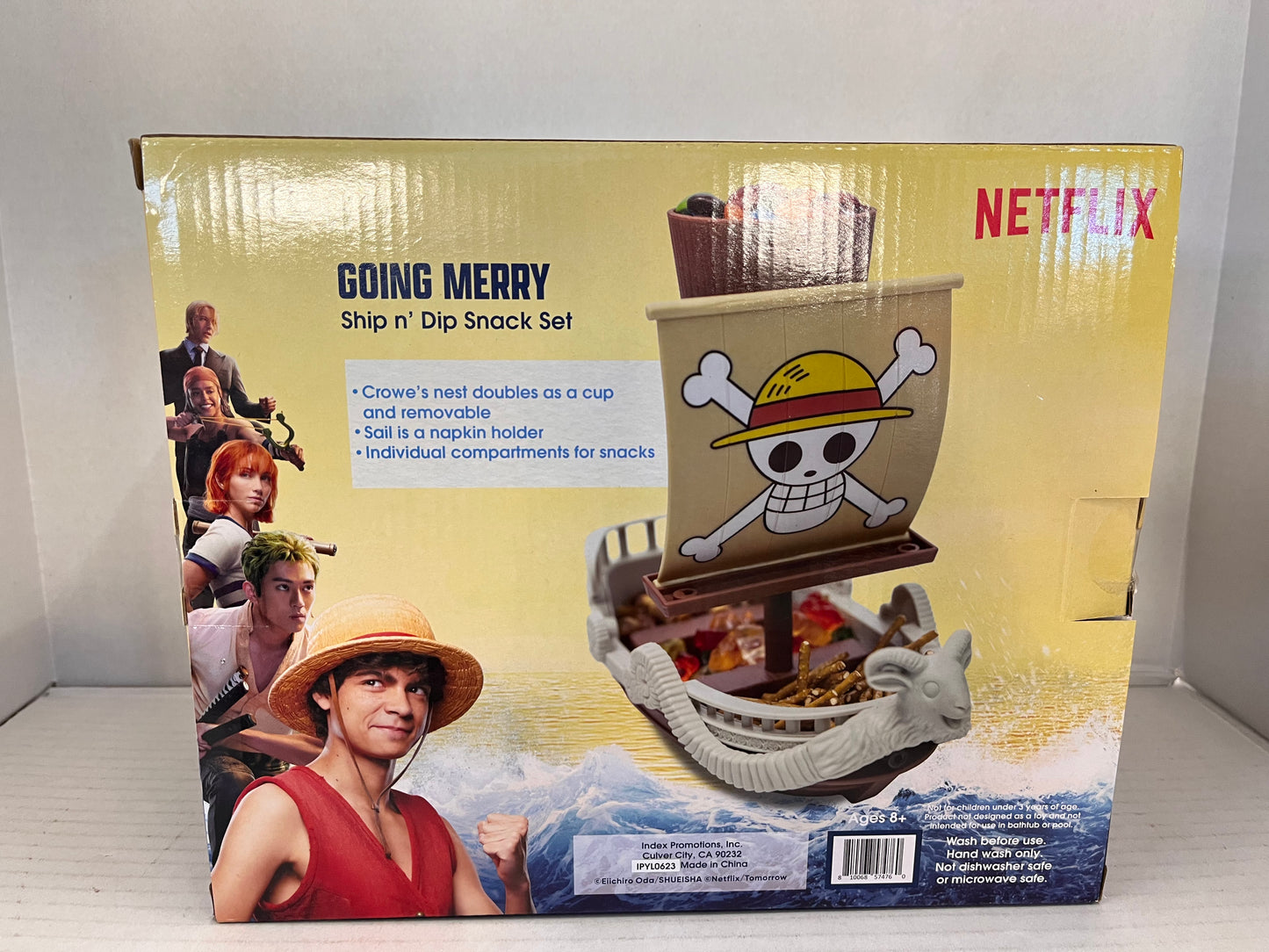 One Piece Anime Going Merry Ship n' Dip Snack Set 2023 Netflix