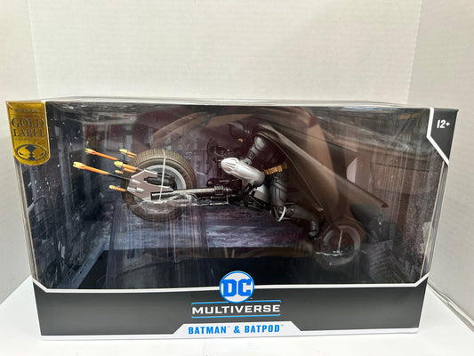McFarlane DC Multiverse Batman & Batpod The Dark Knight Rises Gold Label