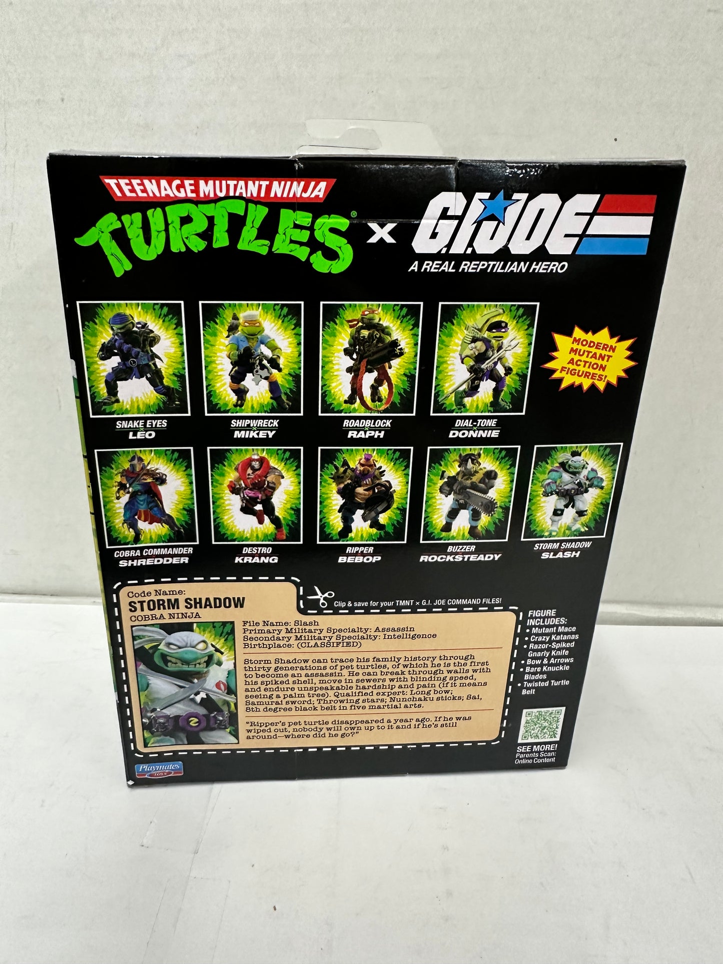 Playmates Toys TMNT Teenage Mutant Ninja Turtles G.I. Joe Storm Shadow Slash