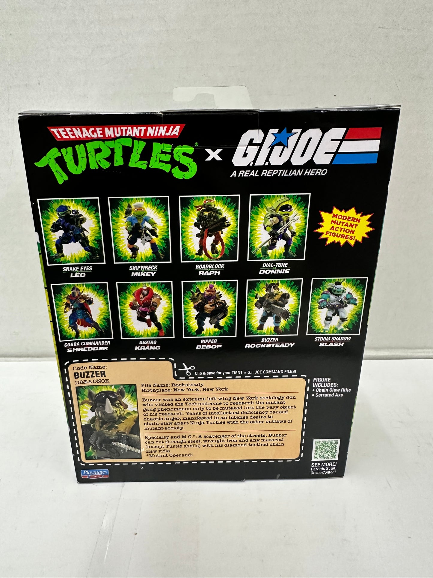 Playmates Teenage Mutant Ninja Turtles x G.I. Joe Buzzer x Rocksteady