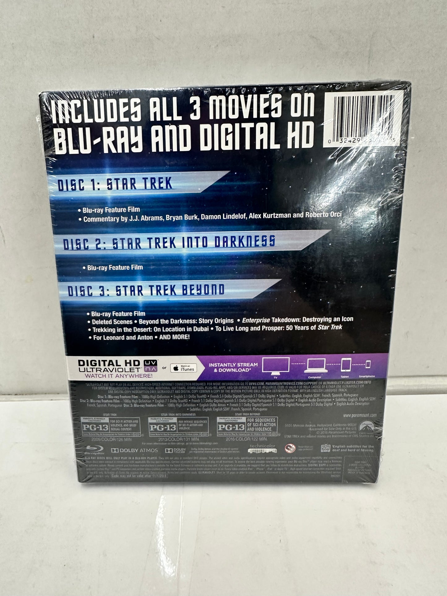 Star Trek: 3 Movie Collection Blu Ray (2009) Brand New/Sealed