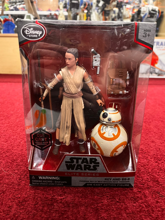 Disney Star Wars Elite Series Die Cast 7" Rey And BB-8 Action Figure