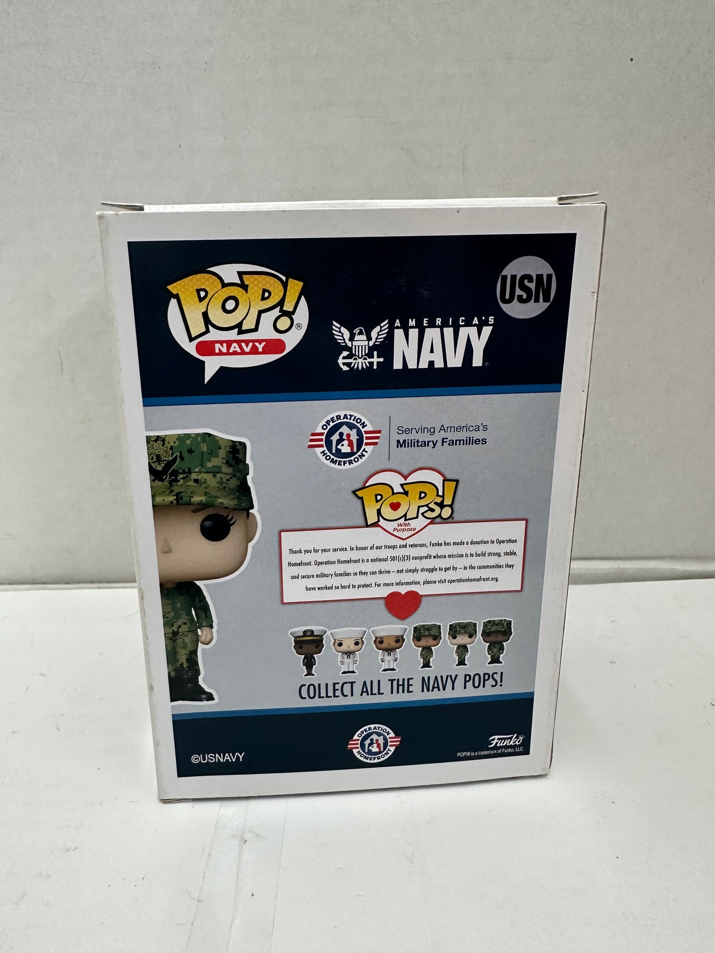 Funko Pop! Female Navy Sailor USN United States Proud Vinyl Figurine Blonde Hair