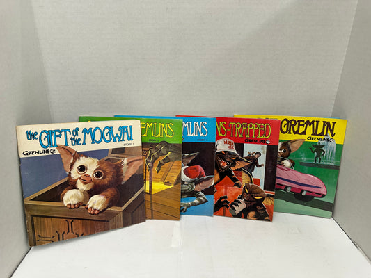 Vintage Lot Of 80s Gremlins Story Book Records Complete Set 1-5