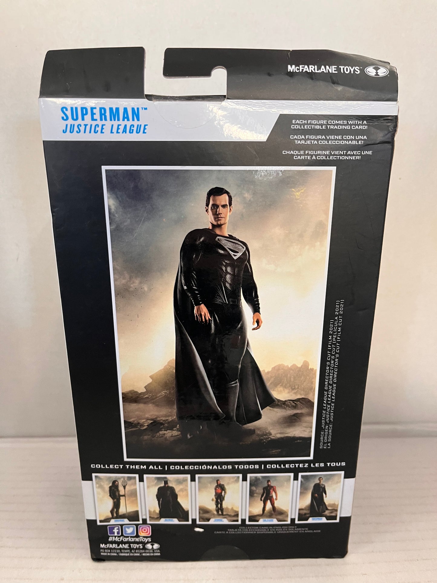 DC Multiverse Superman Black Suit Justice League 7" Figure 2021 McFarlane