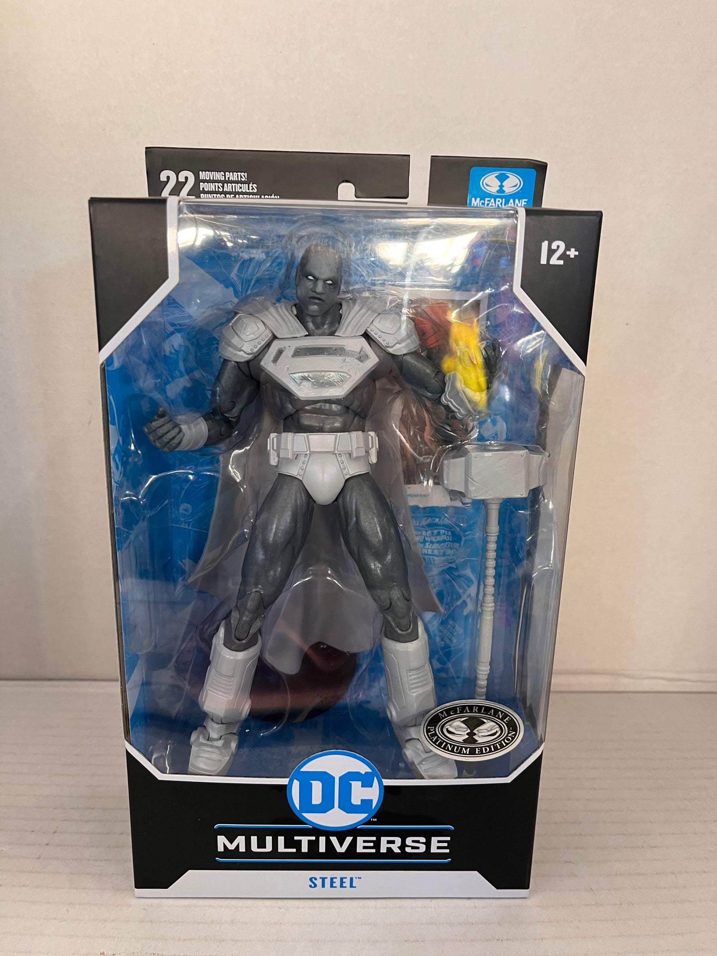 Chase Grey Steel Mcfarlane DC Multiverse Reign Supermen Hero Platinum Figure