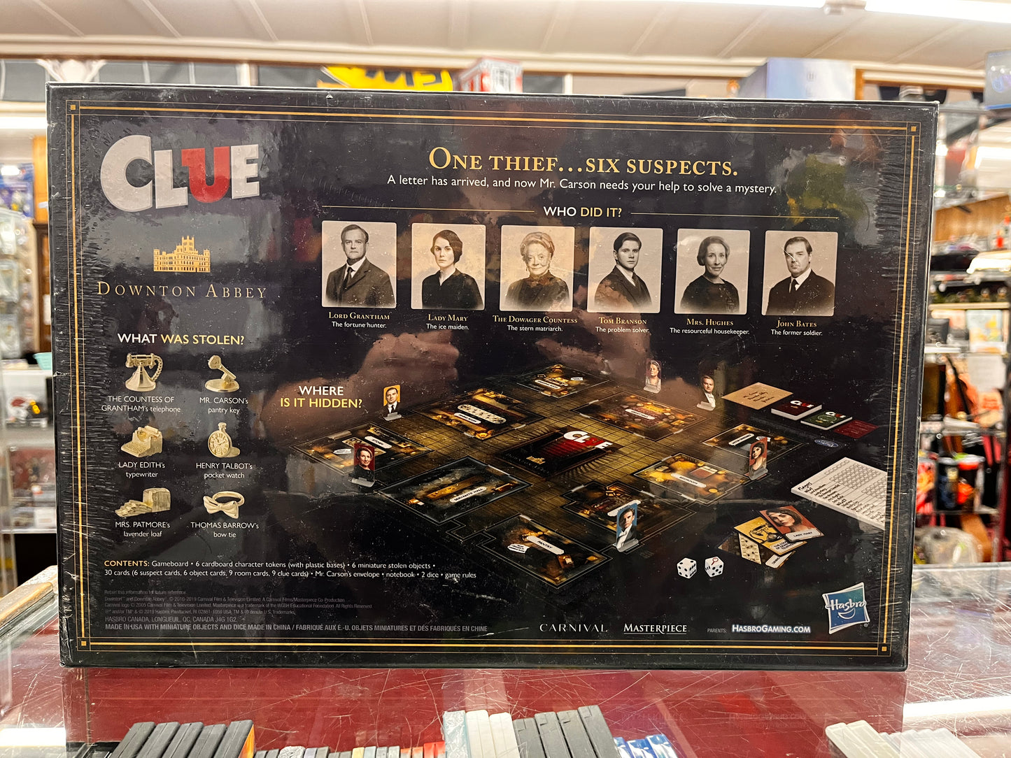 Clue Downton Abbey Edition COMPLETE Hasbro Gaming 2019 Mystery Mr. Carson