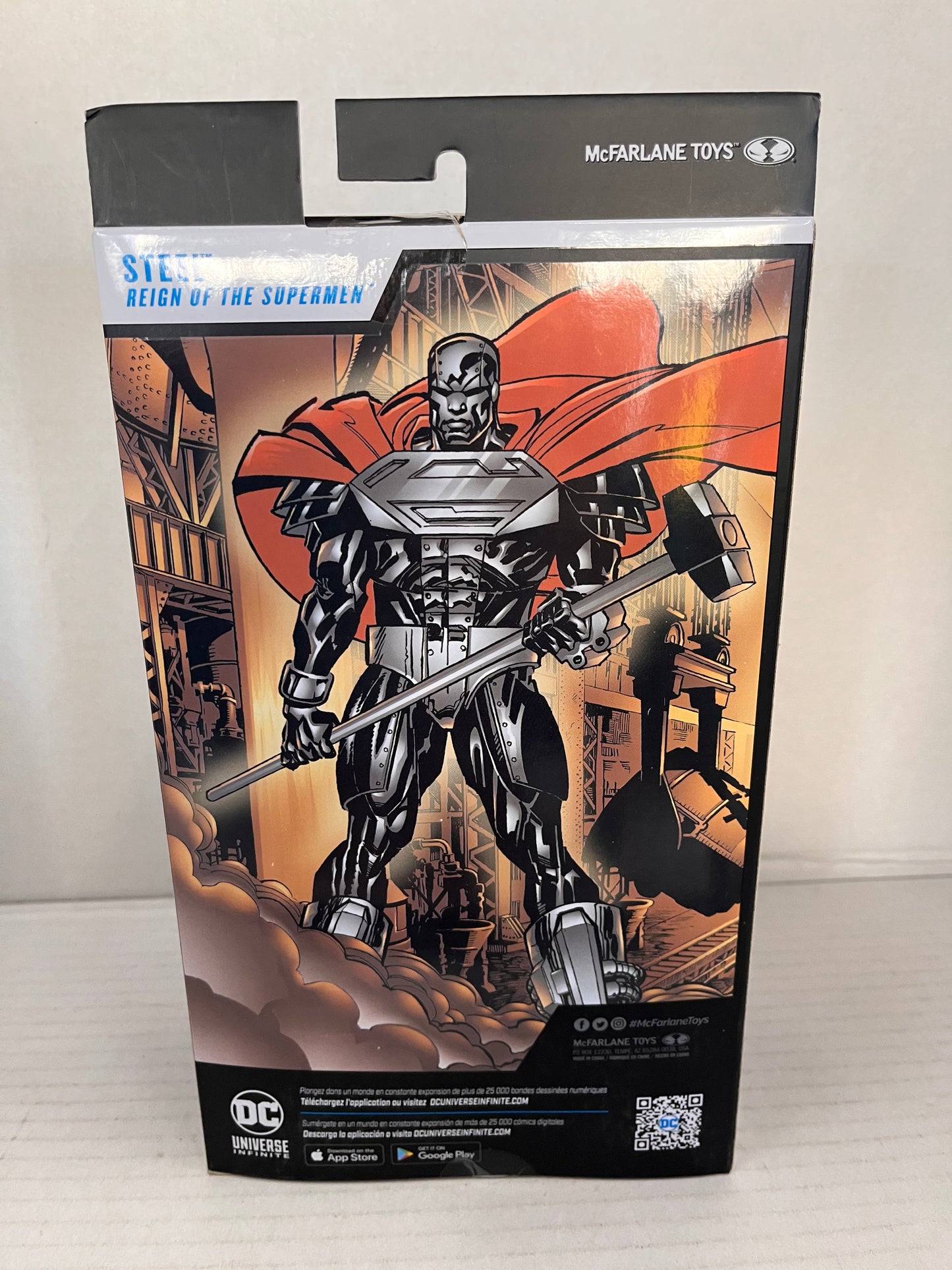 Chase Grey Steel Mcfarlane DC Multiverse Reign Supermen Hero Platinum Figure