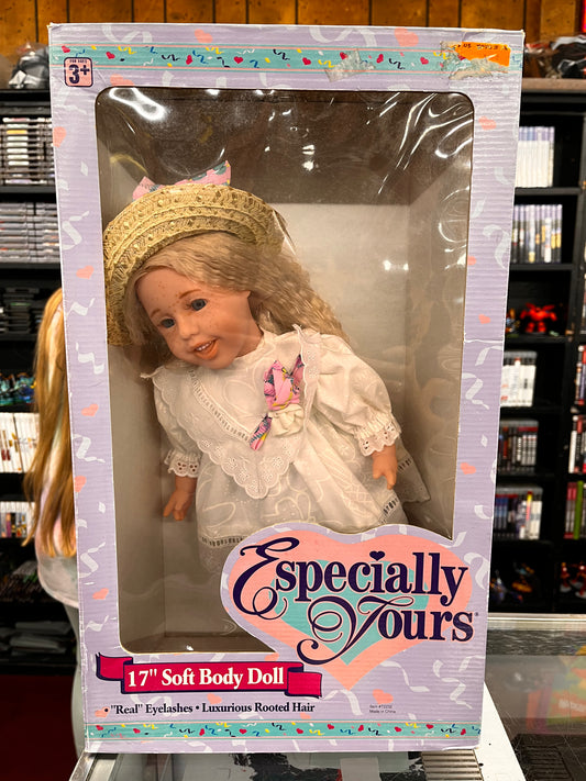 Brand New Vintage Especially Yours 17” Soft Body Doll Rooted Hair Geoffrey 1994