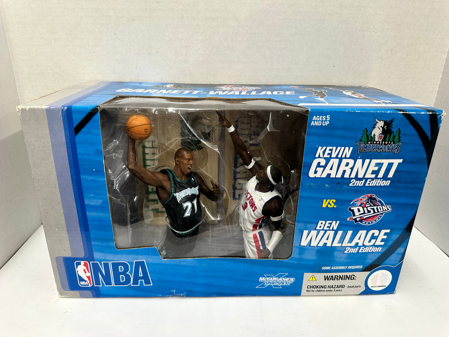 McFarlane 2-Pack Figure BEN WALLACE KEVIN GARNETT NBA Pistons Timberwolves