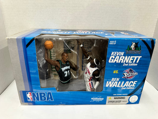 McFarlane 2-Pack Figure BEN WALLACE KEVIN GARNETT NBA Pistons Timberwolves