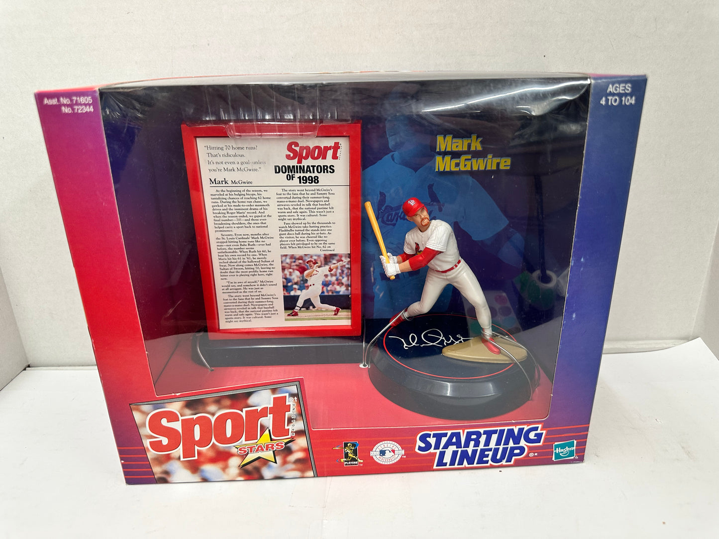 Starting Lineup Mark McGwire 1999 Edition Sports Stars  Dominators New In Box