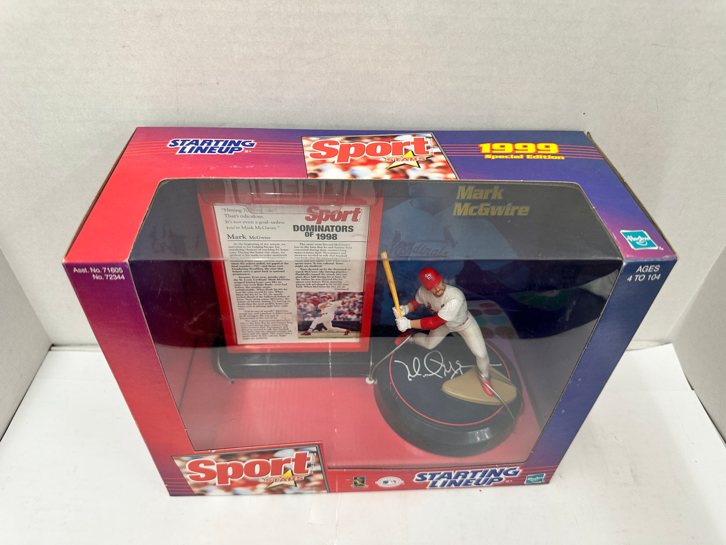 Starting Lineup Mark McGwire 1999 Edition Sports Stars  Dominators New In Box
