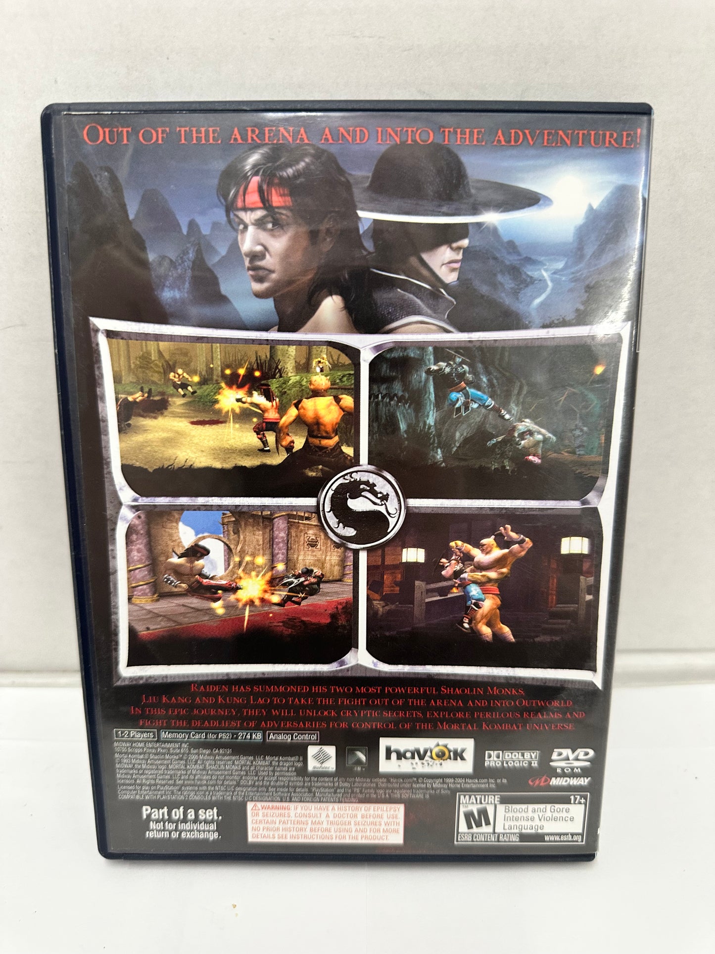 Mortal Kombat: Shaolin Monks PS2 (Sony PlayStation 2) Tested