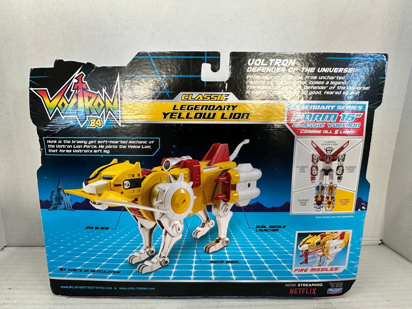 Yellow Lion Combinable Voltron 84 Classic Legendary Playmates