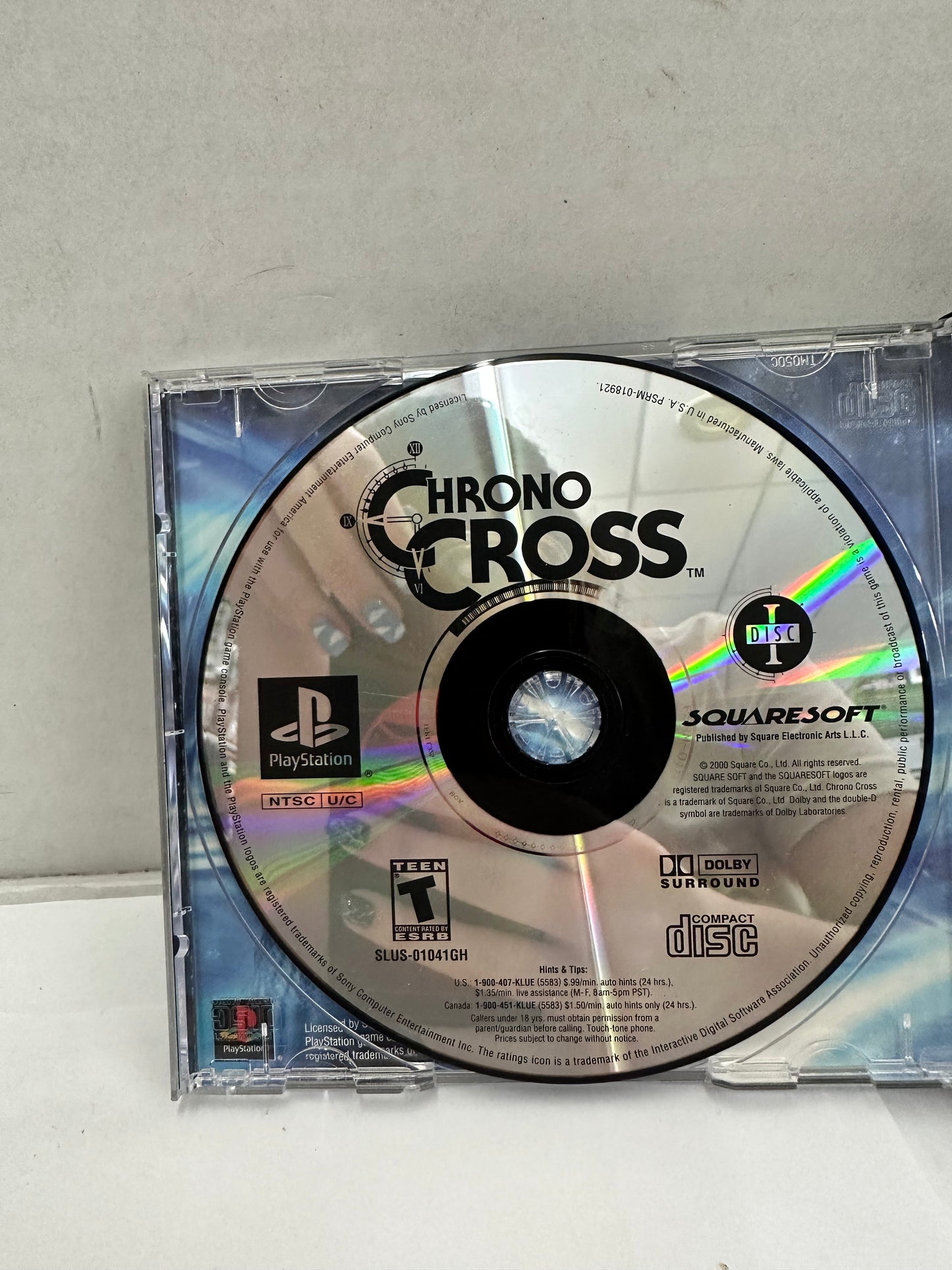 Chrono Cross (Sony PlayStation 1, PS1 2000) Black Label Tested No Manual
